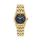 Photo of the Citizen Corso 28mm, Blue Dial, Gold Tone Stainless Steel, Eco-Drive PVD Watch ew2293-56l
