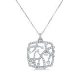 Weir Collection 18k White Gold Diamond Pendant
