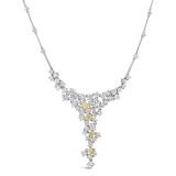 18K White & Yellow Gold 8ct Diamond Necklet