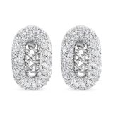 18k White Gold & 1.75ct Diamond Cluster Earrings