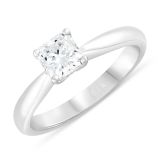 18k White Gold and Diamond Solitaire Ring