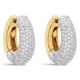 Weir Collection 18k Gold 2.37ct Diamond Hoop Earrings