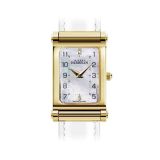 Herbelin Antares Rectangular 19x32mm, Mother of Pearl Dial, Quartz Movement, Stainless Steel & Gold PVD Case H17048P79