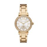 Abbey 36mm, White Dial, Quartz Movement, Stainless Steel & Gold PVD Crystal Pave Watch