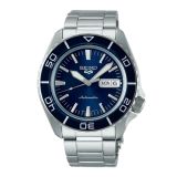 Seiko Reinterpretation Bluetone Redux, 5 Sports SNZH 42.5mm, Blue Dial, Automatic Movement, Stainless Steel Case, Stainless Steel Bracelet Watch srpk97k1