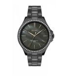 Victoria Horloge Ladies 36mm Black Dial Quartz Stainless Steel Watch